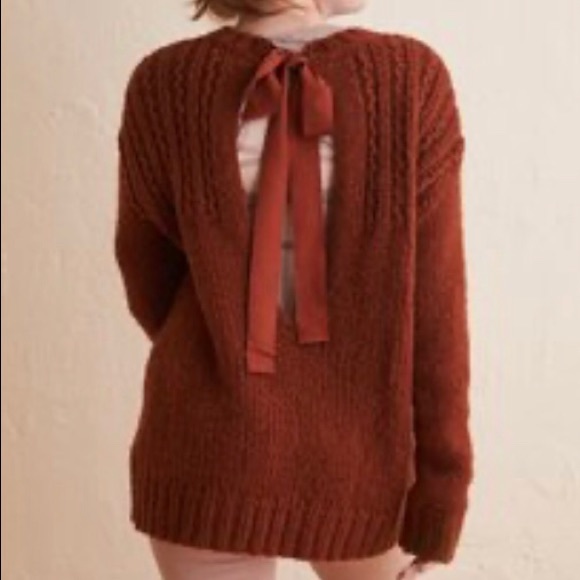 aerie Sweaters - Aerie Oversized Open Back Ribbon Sweater